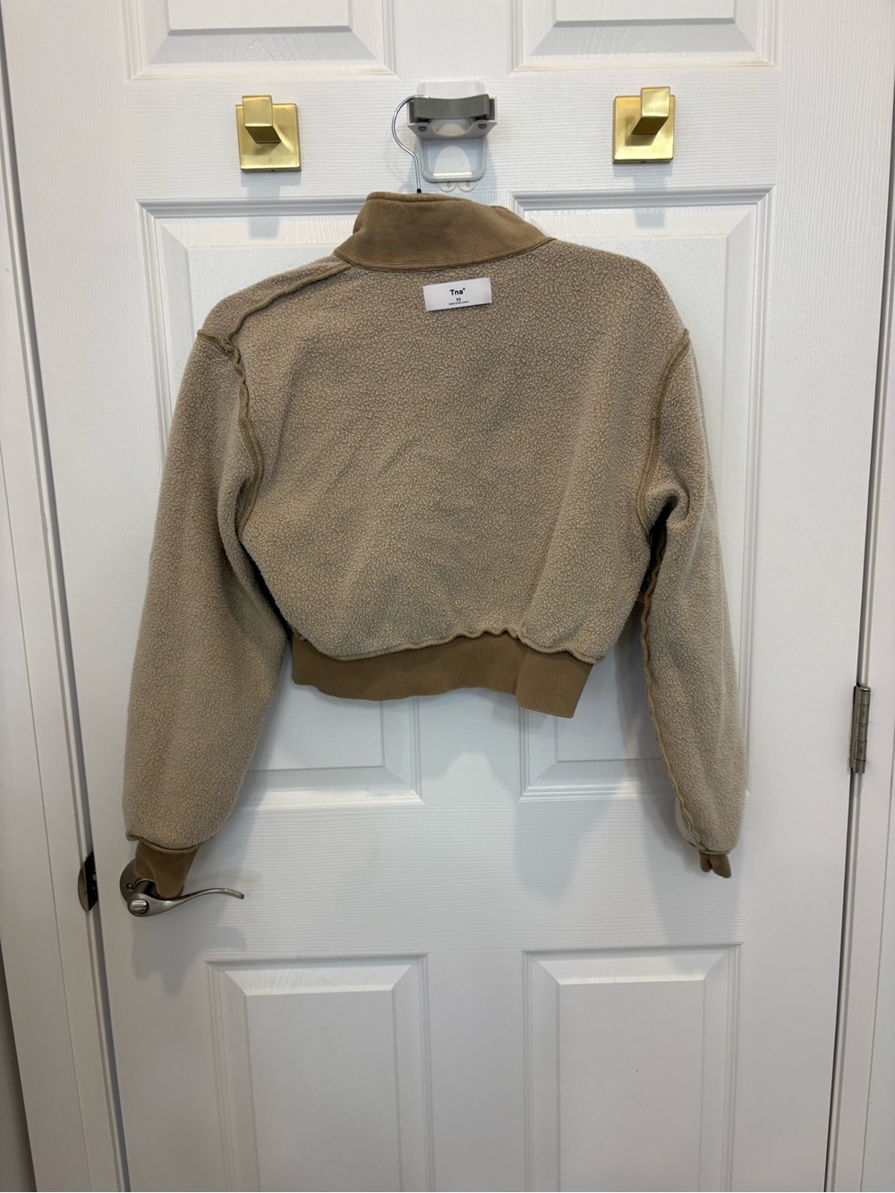 Tna Cropped Quarter-Zip Pullover - Tan #1490 - Picture 4 of 16